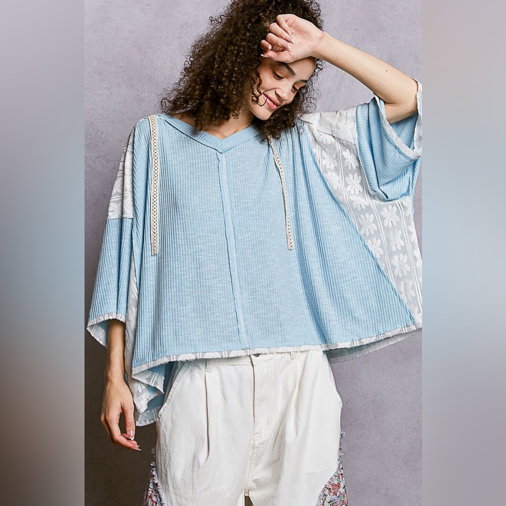 PT36 POL Light Blue hoodie top